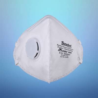 Foldable N95 Dust Mask with Valve for Kids